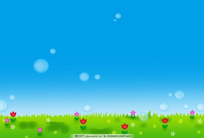 藍(lán)天綠地背景素材