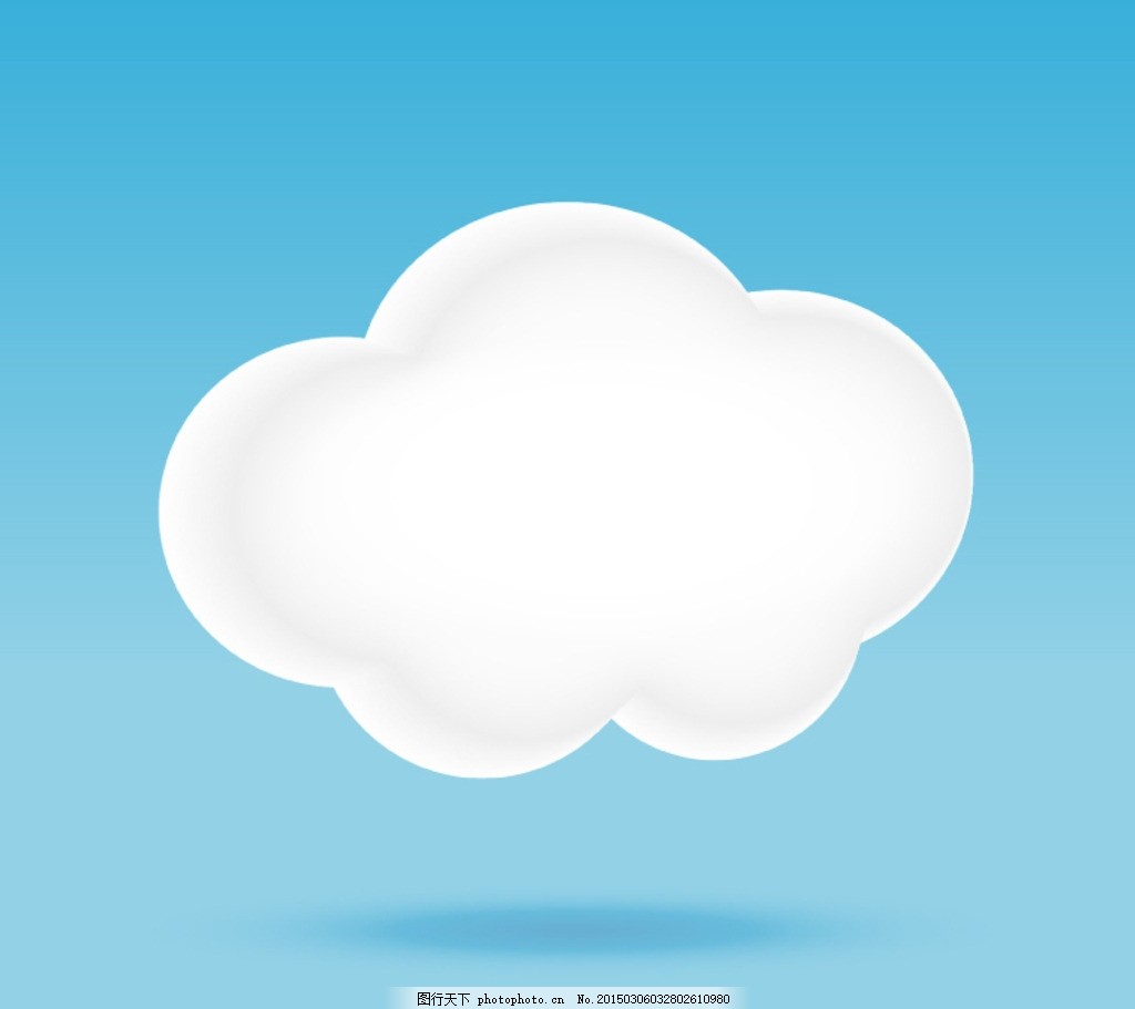 卡通白色云朵矢量素材